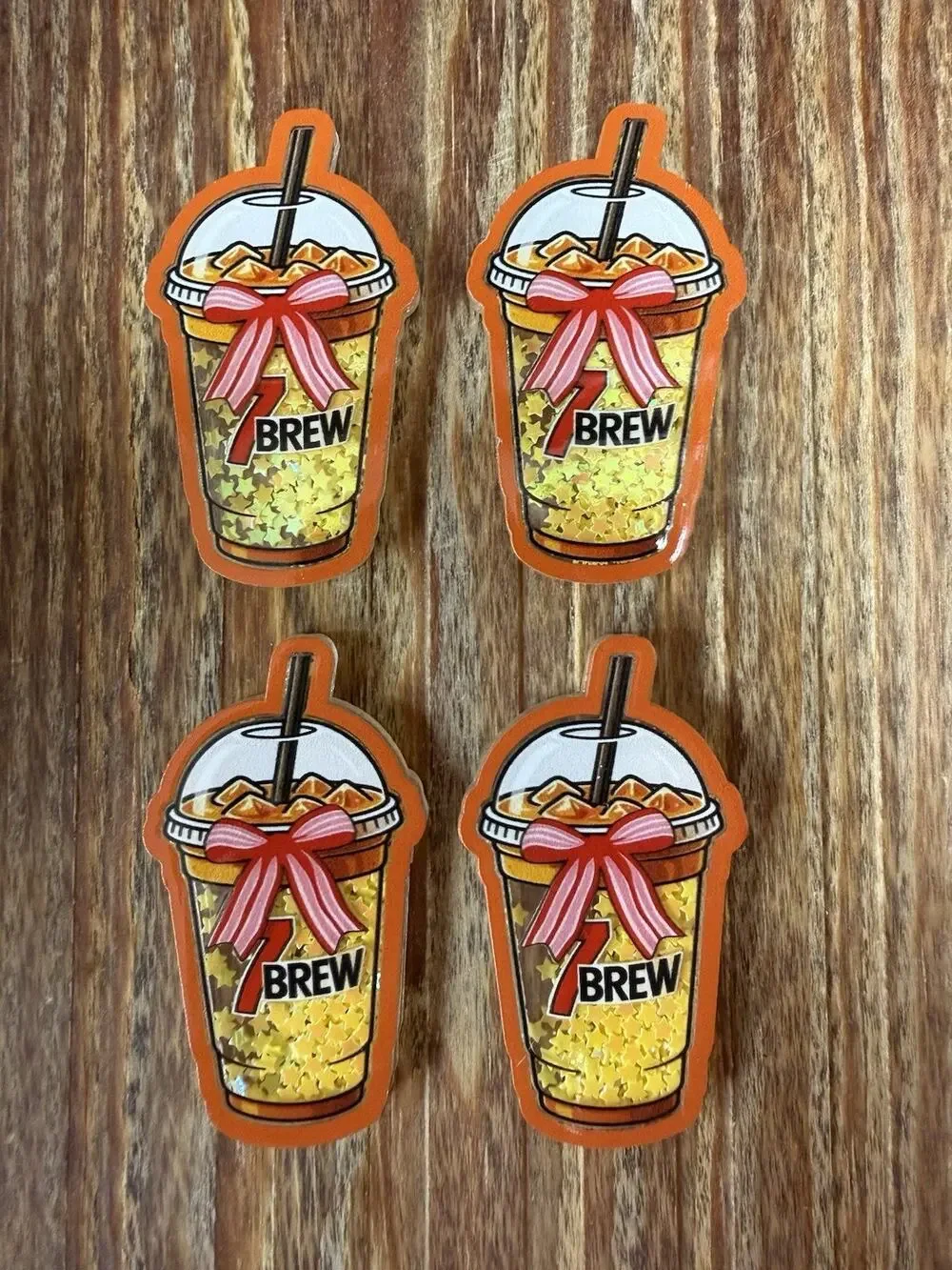 4 Pc Seven Brew Acrylic Flatbacks